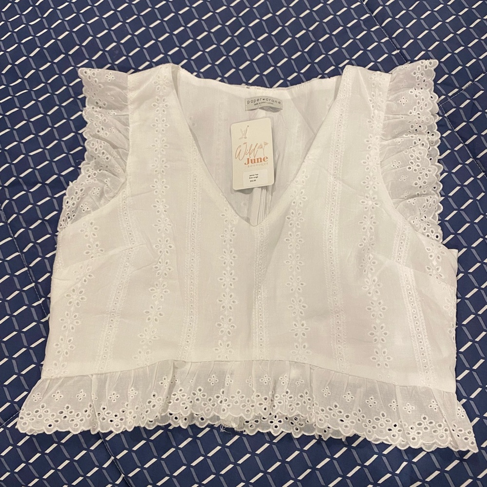 White Crop Boutique Top